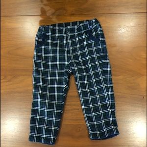Plaid blue and green pants